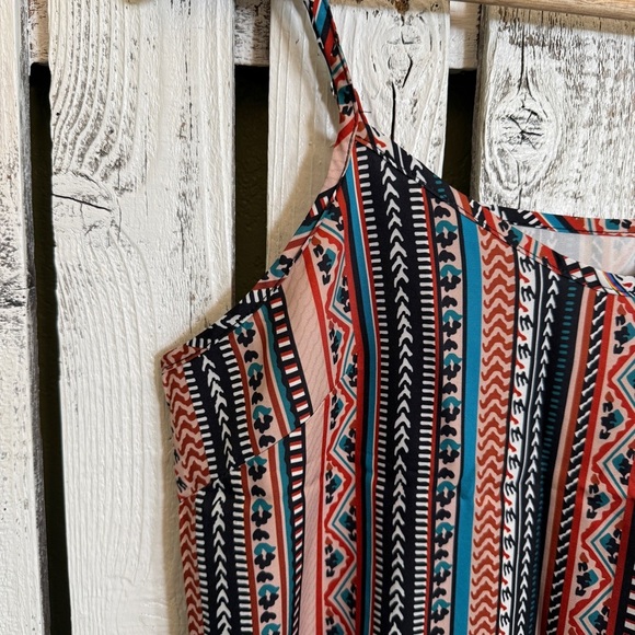 Set Of 2 Western Print Sleeveless Tops Women’s Size Small Multicolor Lightweight - Picture 7 of 11